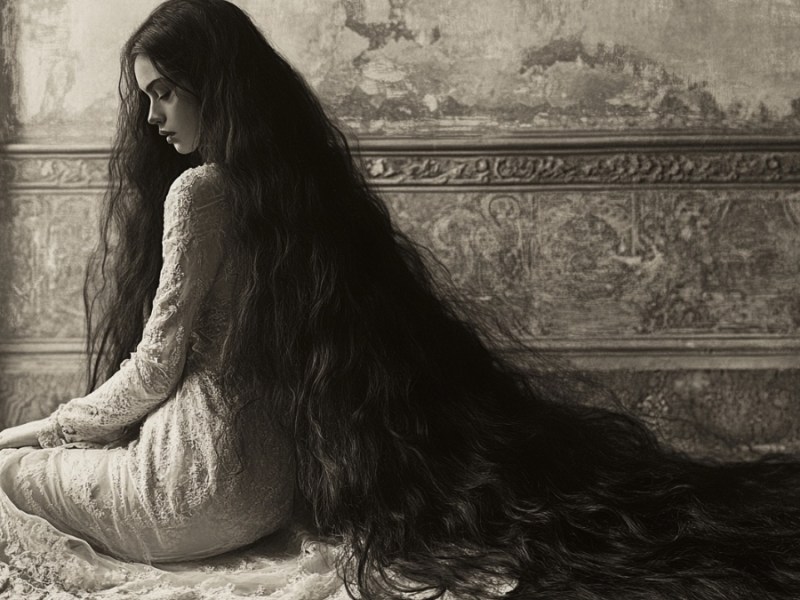 15 Frauen aus dem 19. Jahrhundert mit meterlangen Haaren