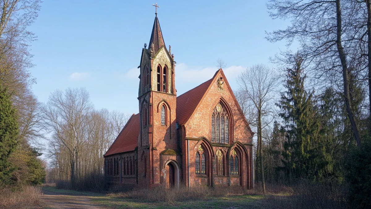 Eine Kirche, wie man sie in Brandenburg finden wÃ¼rde. (KI-generiert)