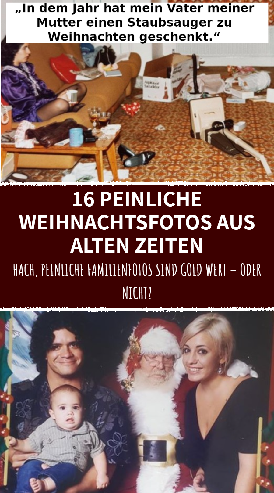 Weihnachten: 16 hochnotpeinliche Bilder aus früheren Zeiten