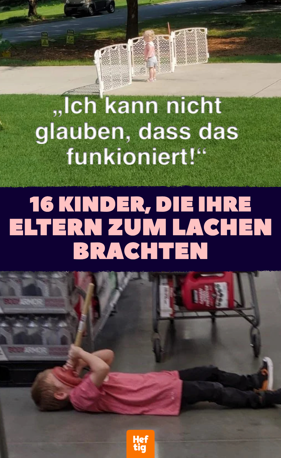 16 lustige Bilder: Albernheiten von Kindern