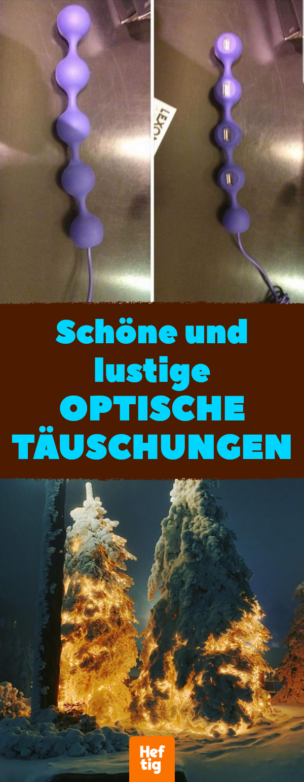 Schöne und lustige optische Täuschungen und Illusionen