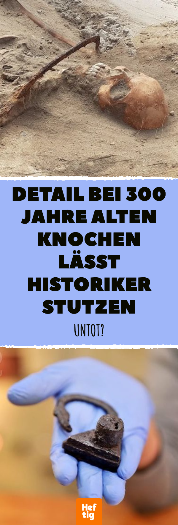 \'Vampir\'-Skelett mit Sichel über dem Hals gefunden