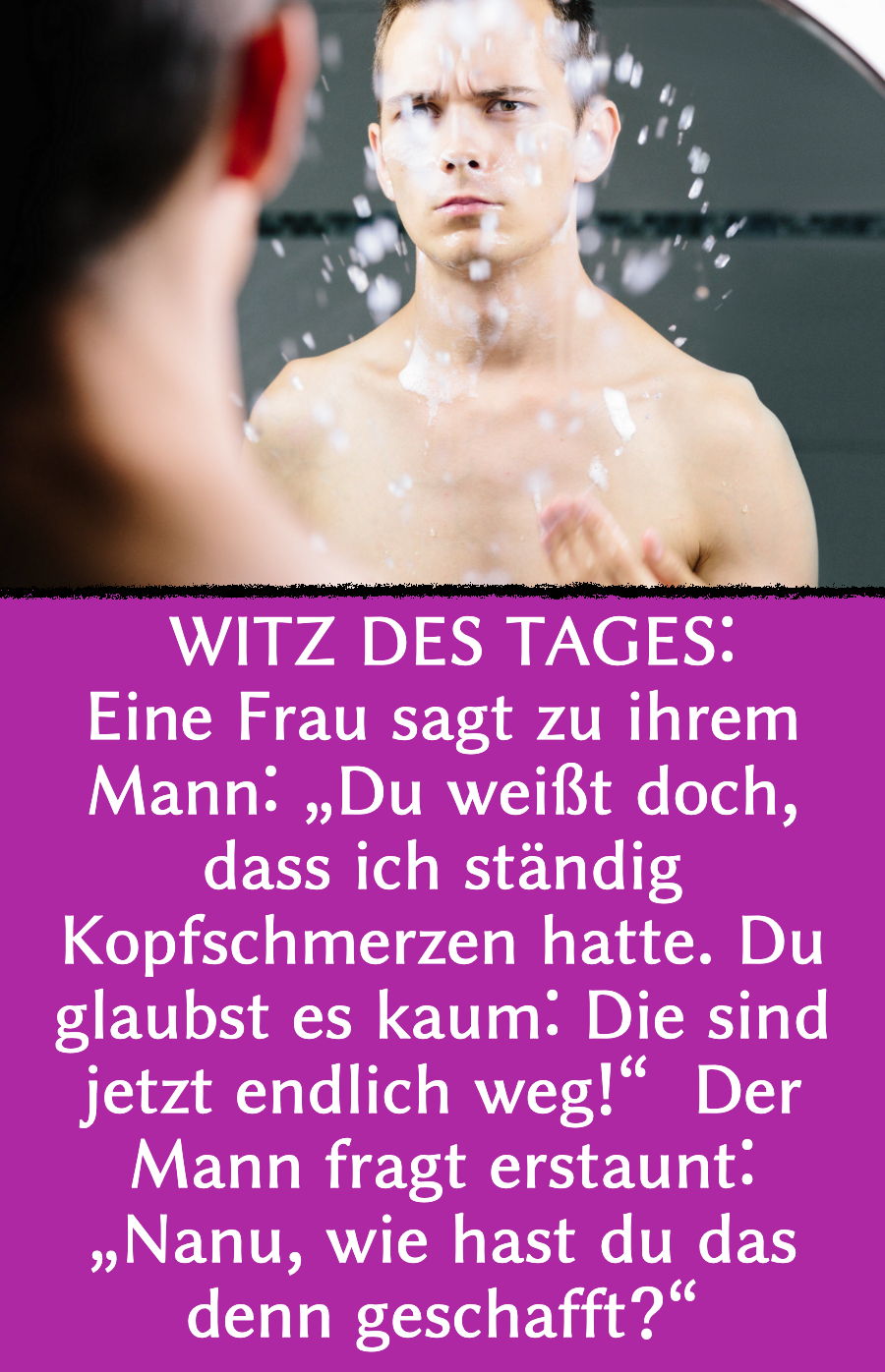 Witz des Tages: Hypnose sorgt für frischen Wind im Schlafzimmer