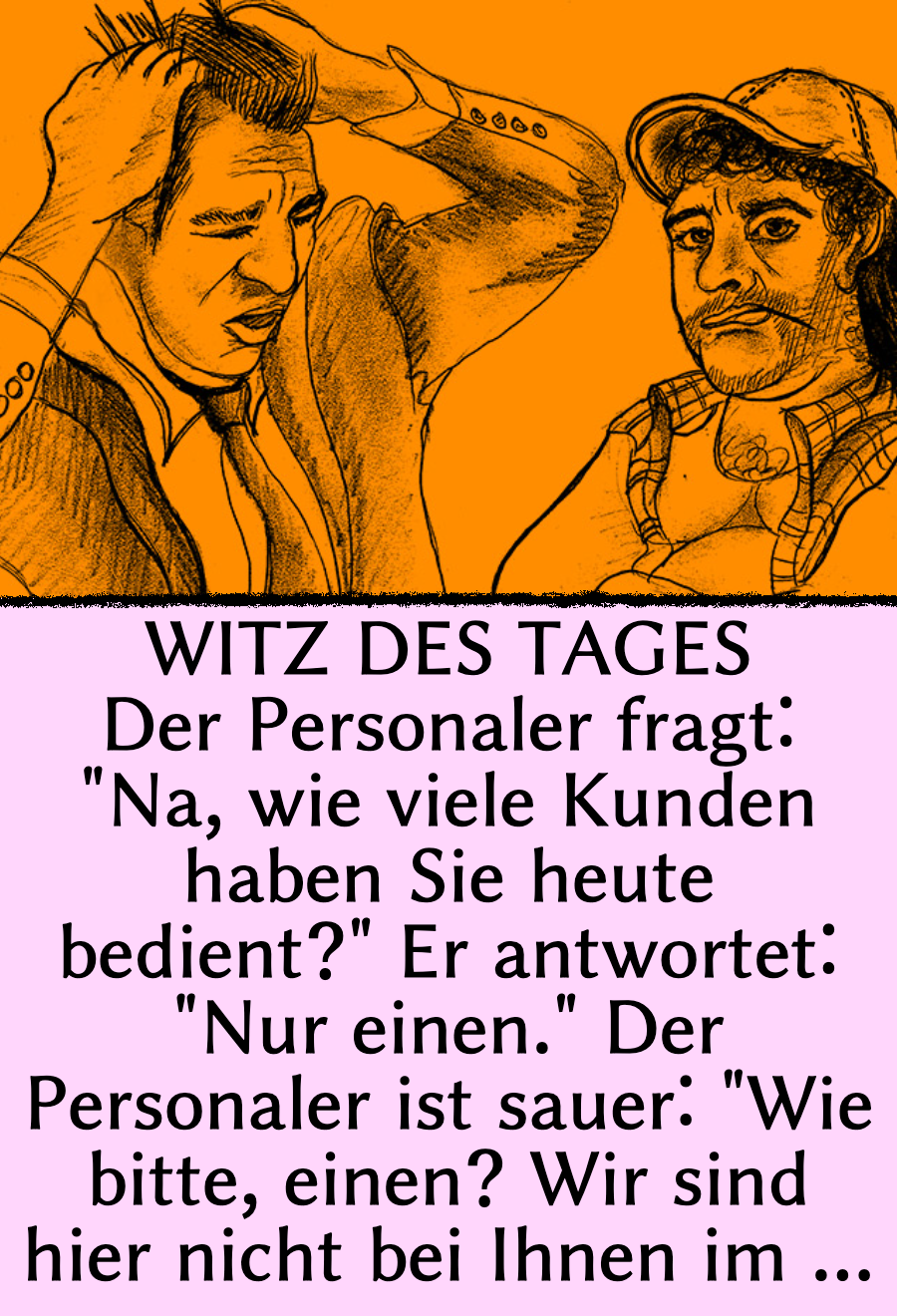 Witz des Tages: Landei will Job in Großstadtkaufhaus