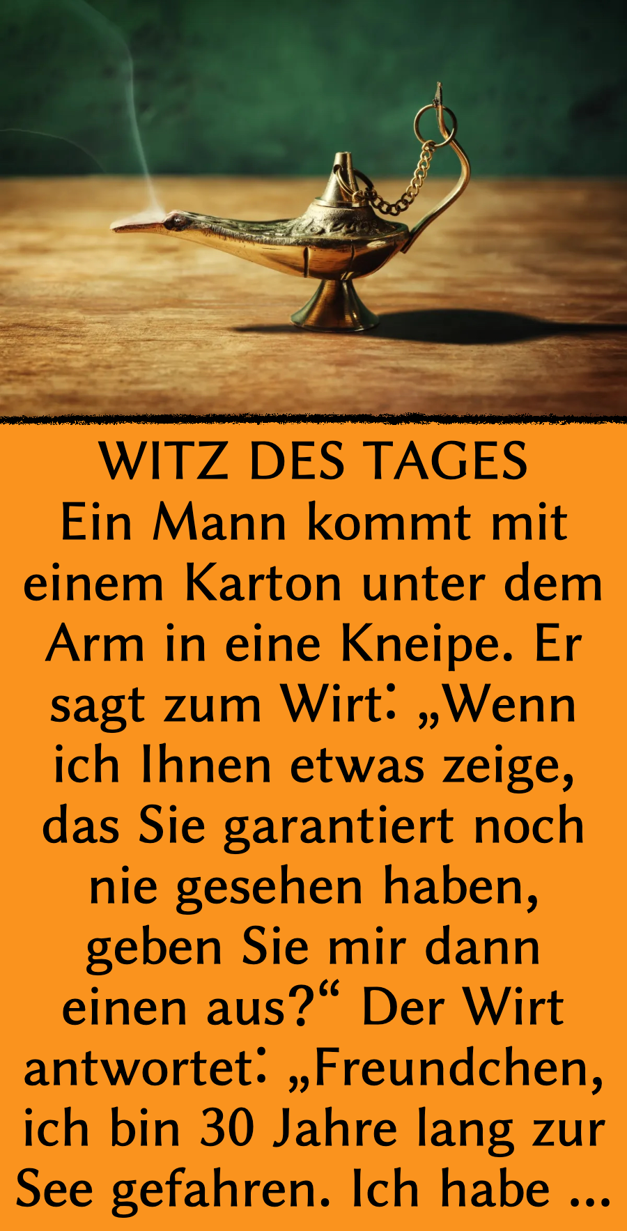 Witz des Tages: Mini-Mann verblüfft Wirt