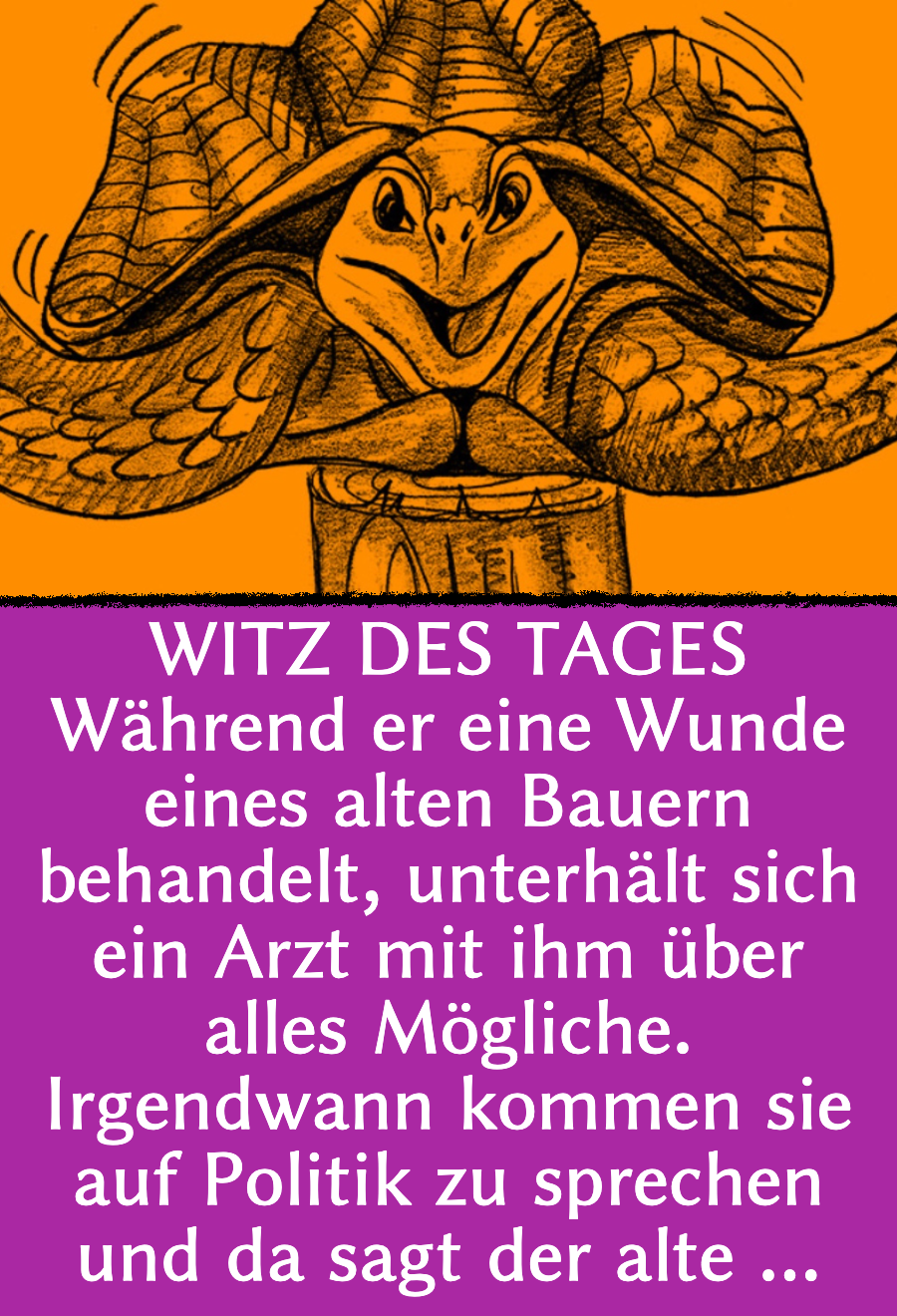 Witz des Tages: Patient lästert über Politiker