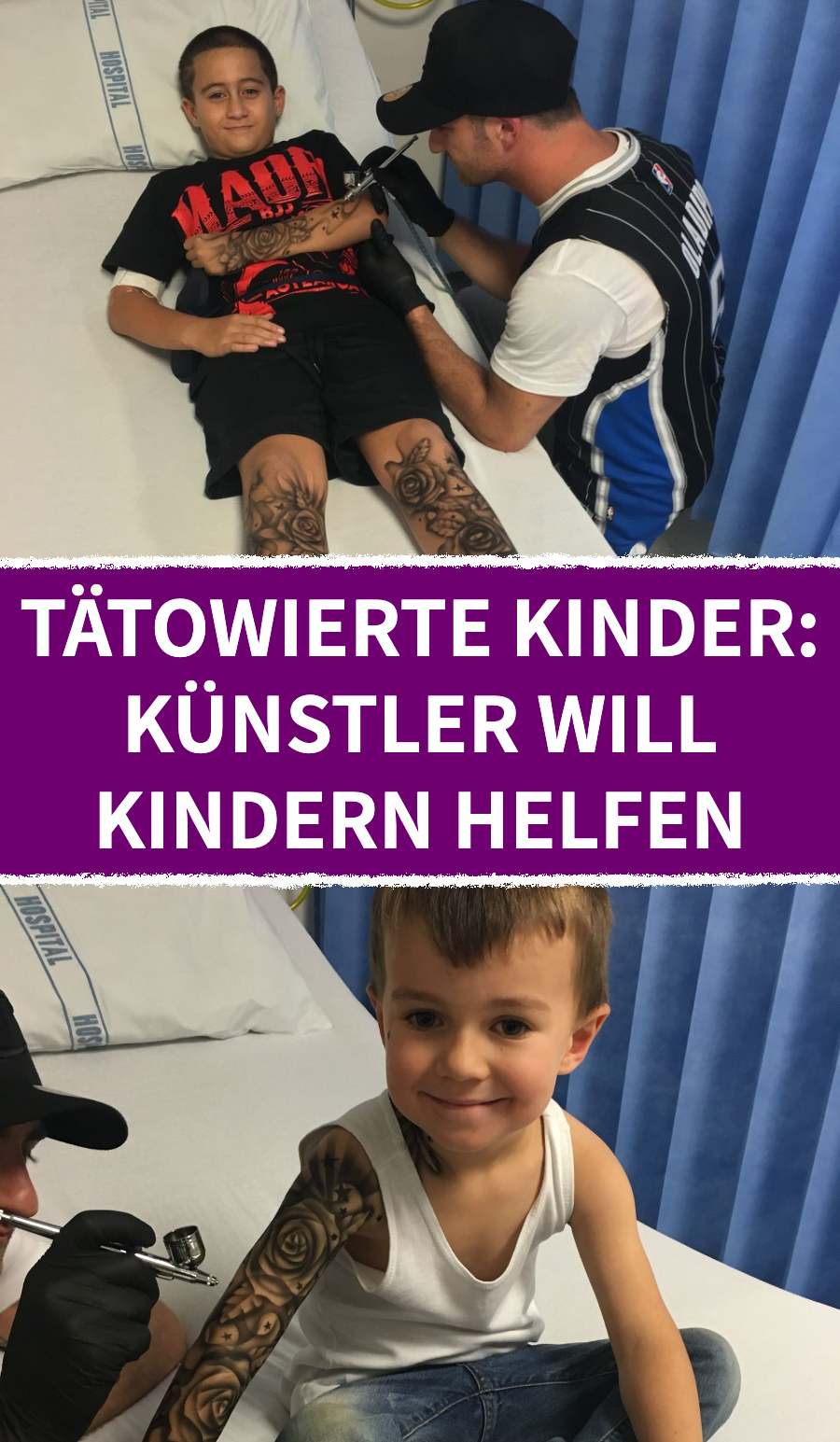 Tätowierer „tätowiert“ aus besonderem Grund Kinder