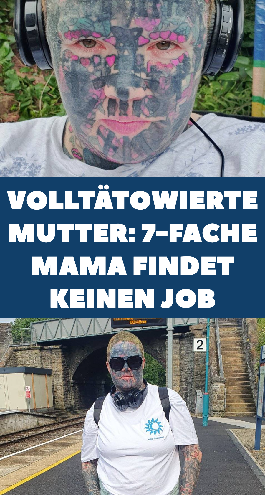 Volltätowierte Mutter: 7-fache Mama findet keinen Job