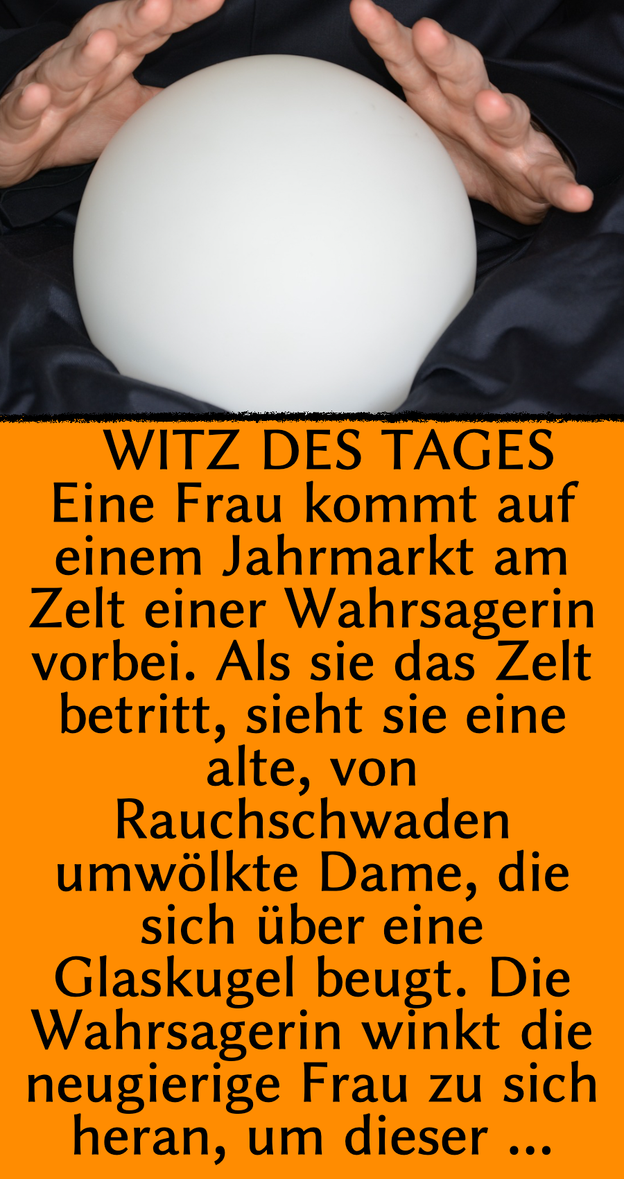 Witz des Tages: Frau erfährt Schicksal von Ehemann