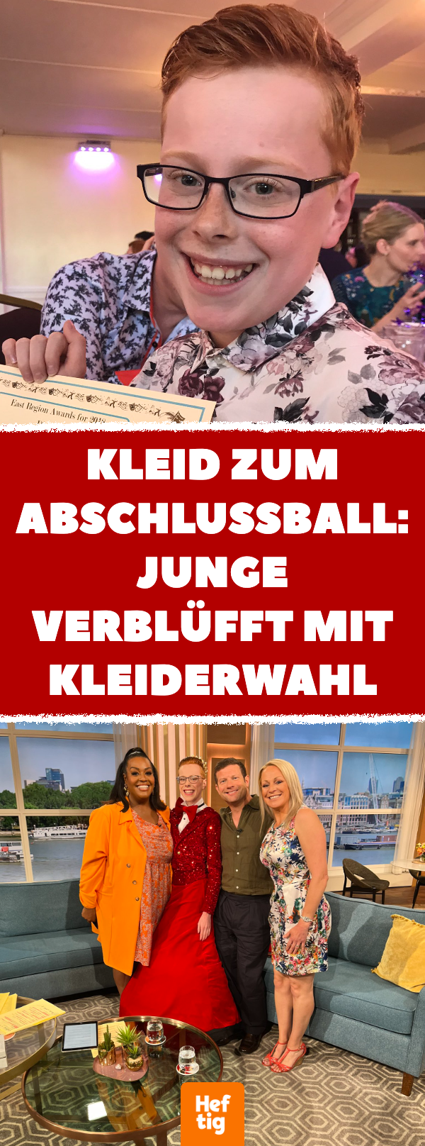 Kleid zum Abschlussball: Junge verblüfft mit Kleiderwahl