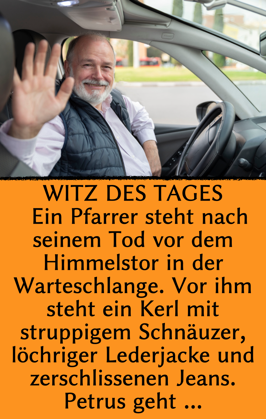 Witz des Tages: Taxifahrer wird im Himmel bevorzugt